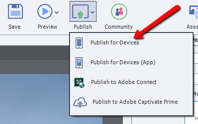 adobe captivate how do i publish something as a scorm package?