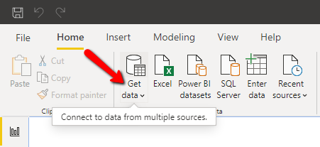 GrassBlade LRS to Power BI Get data option