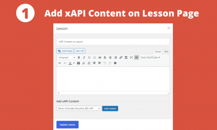 Add xAPI Content to lesson