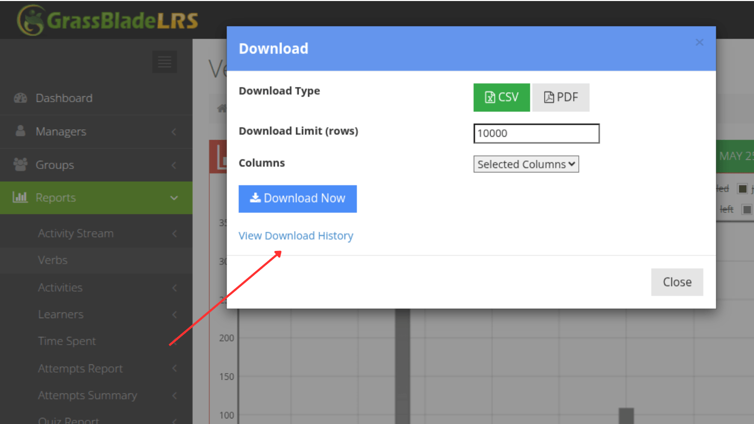 Download Popup Menu