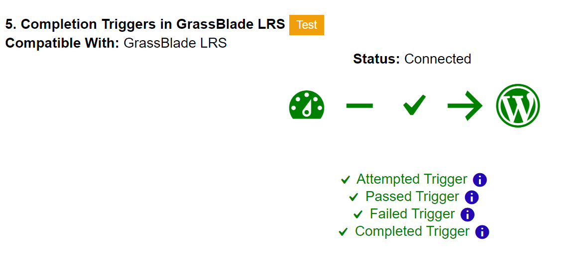 Completion Triggers in GrassBlade LRS