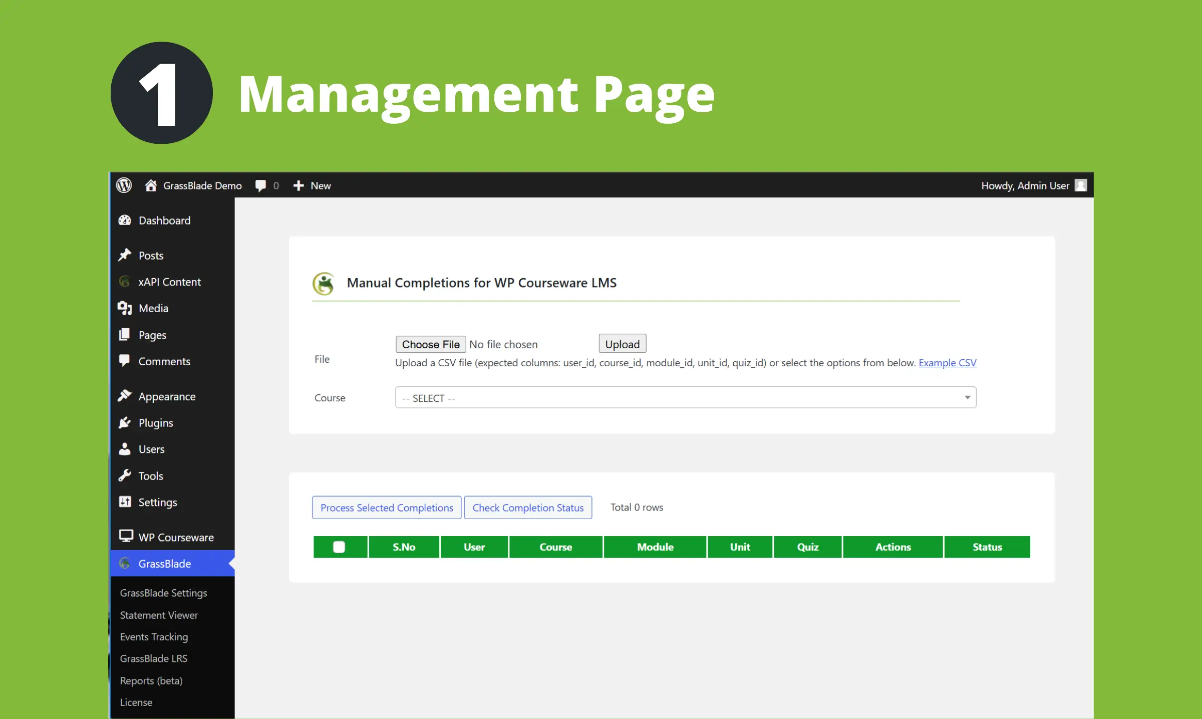 Management Page