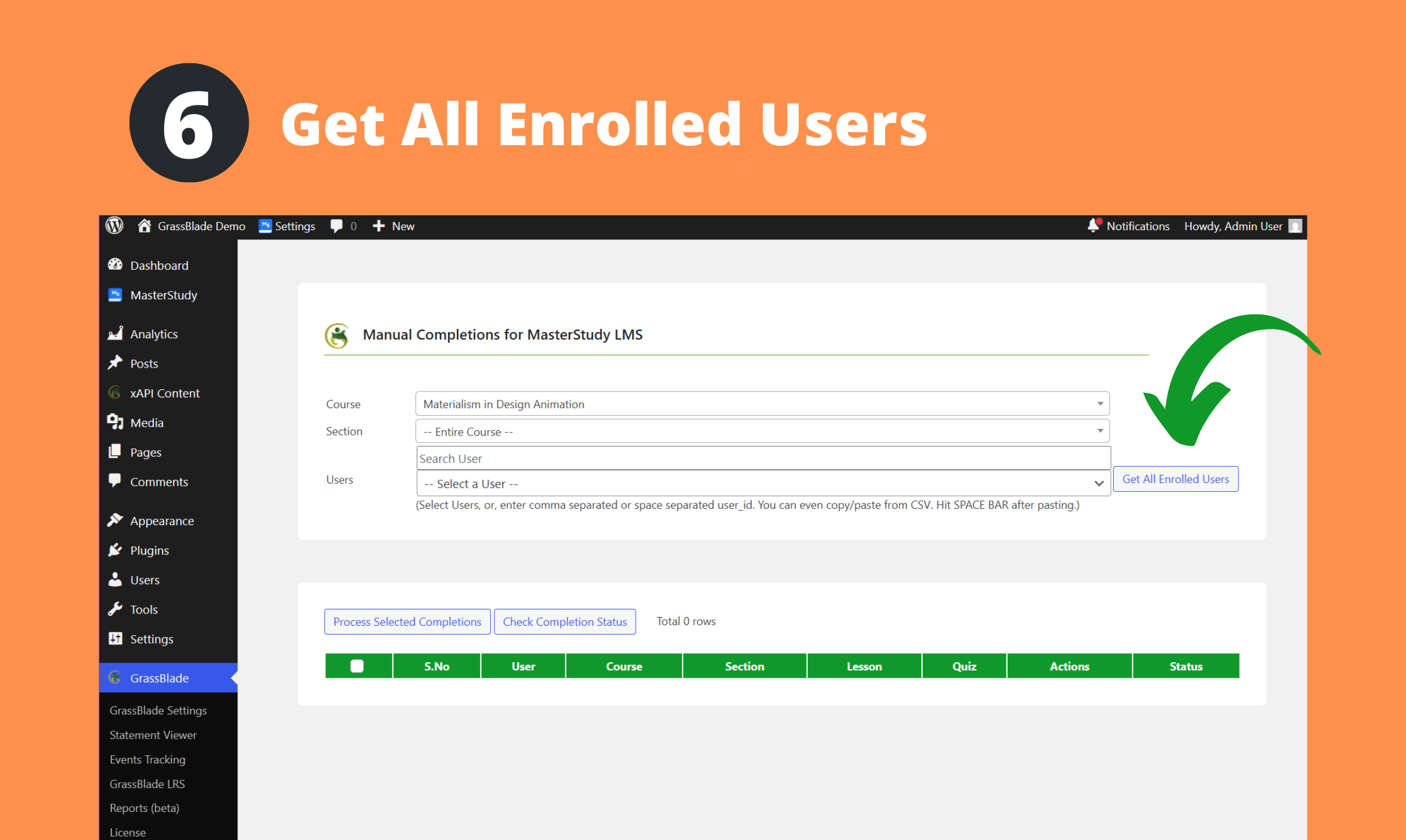 Manual completions for masterstudy get enrolled button
