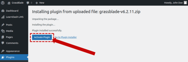 activate plugin