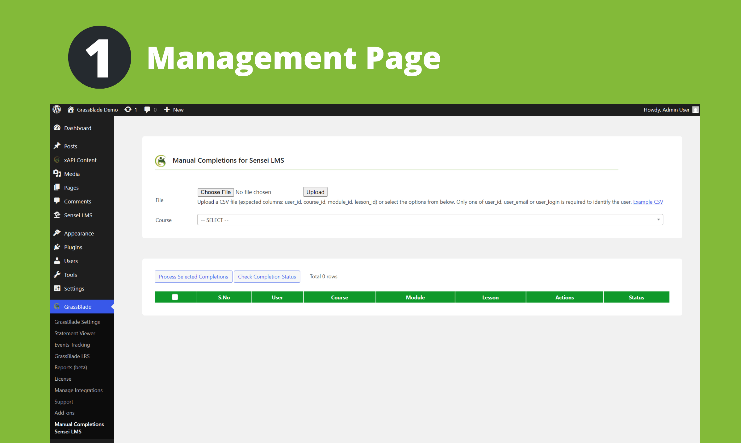 manual completions for sensei screenshot 1