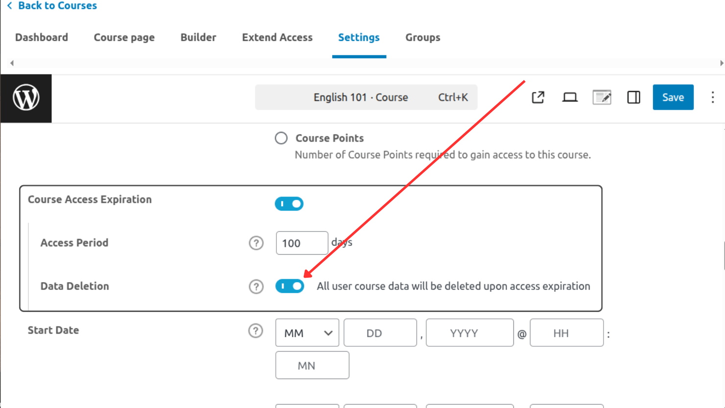 LearnDash Course Expiration and Data Deletion