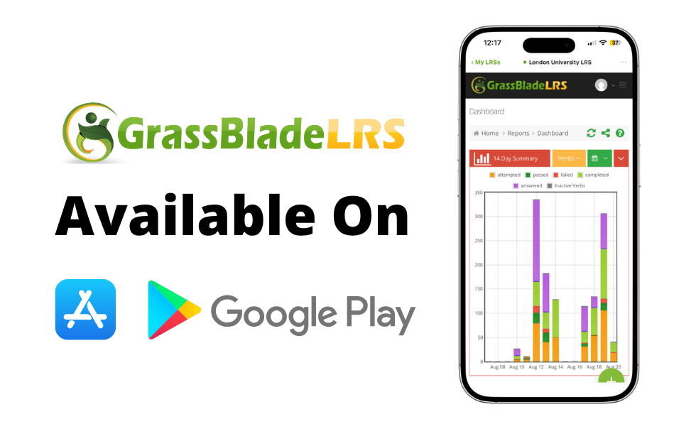 GrassBlade LRS app available on Play Store and App Store